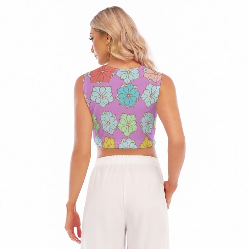 Bloom In Your Purpose — Flower Sleeveless Crop Top