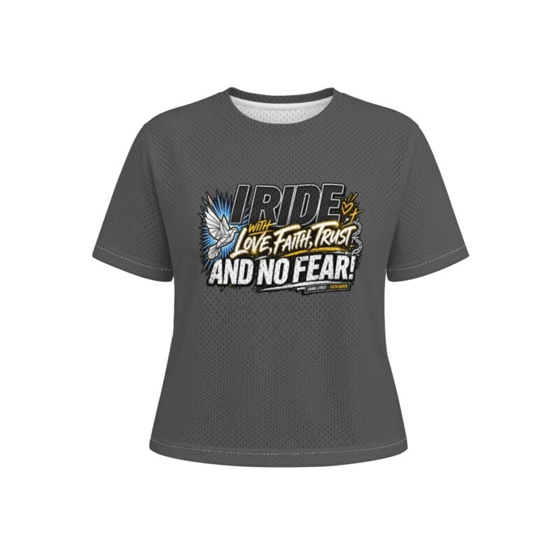 I Ride With Faith — Women’s Mesh T-Shirt