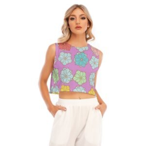 Bloom In Your Purpose — Flower Sleeveless Crop Top