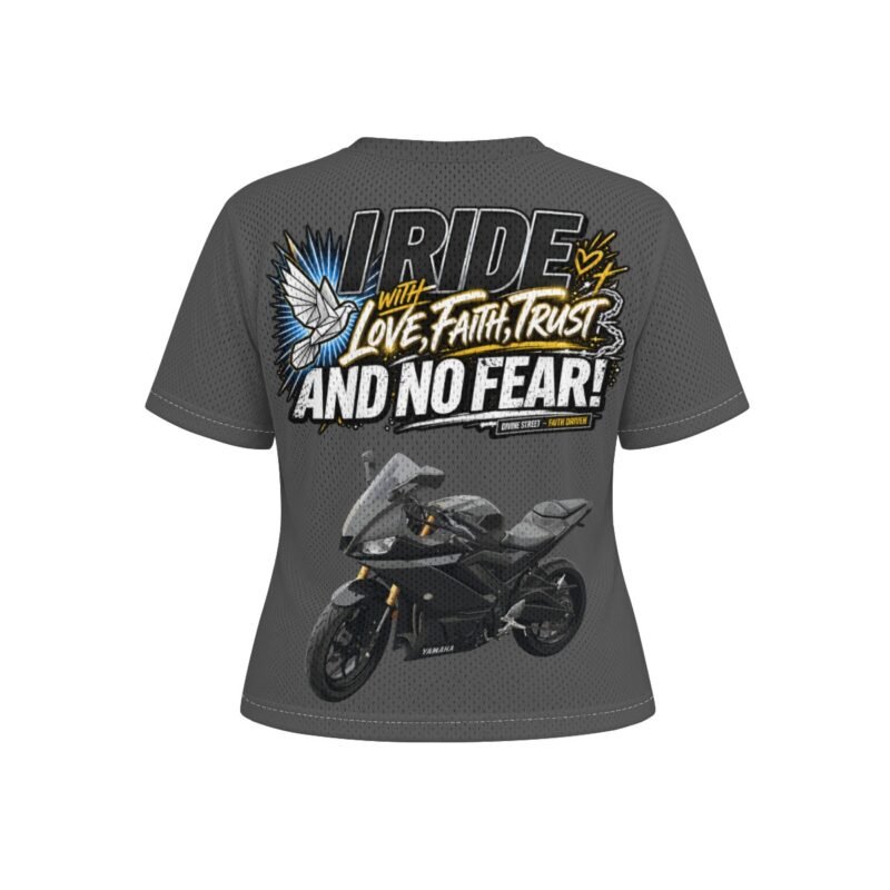 I Ride With Faith — Women’s Mesh T-Shirt